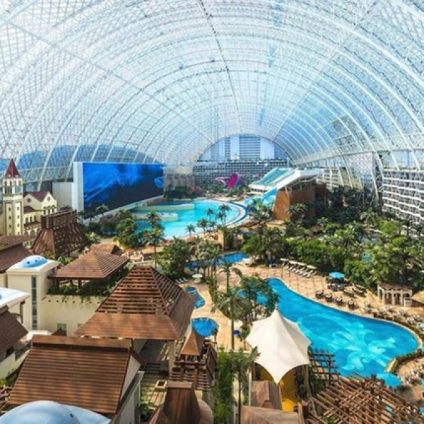 成都环球中心天堂洲际大饭店行政房2晚双早＋天堂岛海洋乐园门票