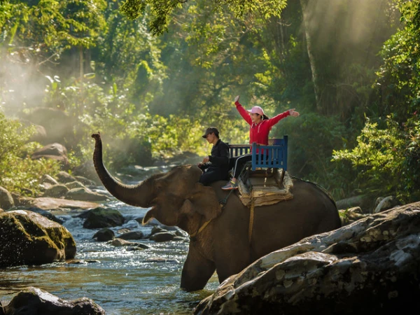 【跟团游】纯玩0购|全程五钻豪华酒店|清迈小镇+骑大象+钓鄂鱼+海鲜BBQ|曼芭莎6天