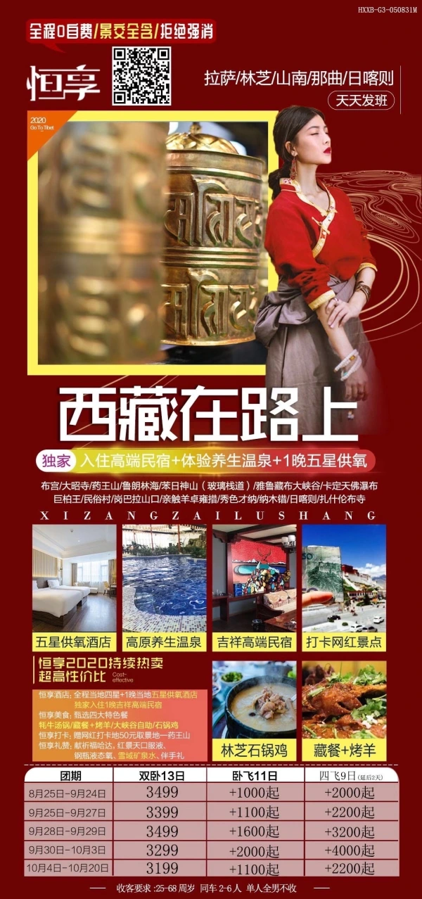 西藏在路上（含双卧13天，卧飞11天，四飞9天）